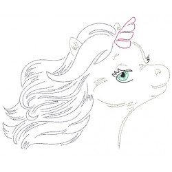Stickdatei - Baby Unicorn LineArt 5